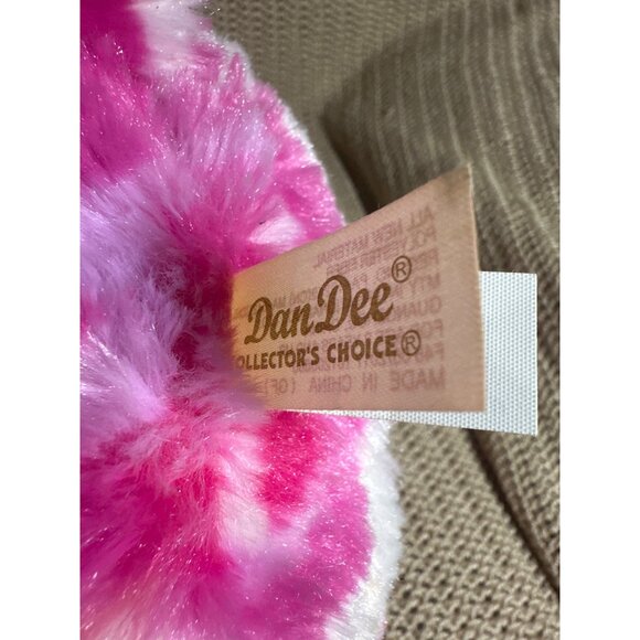 Pink & White Tie-Dye Plush Moose By Dan Dee 14" Stuffed Animal Toy - Picture 5 of 9